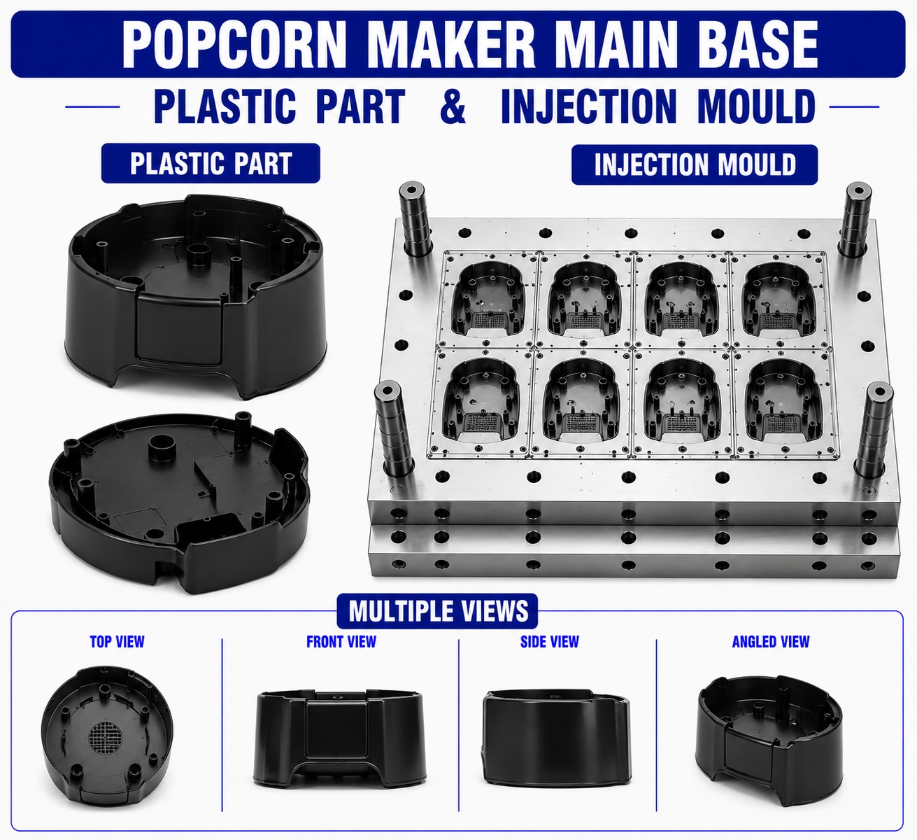 Popcorn Maker Plastic Main Base Mould and Moulding Service